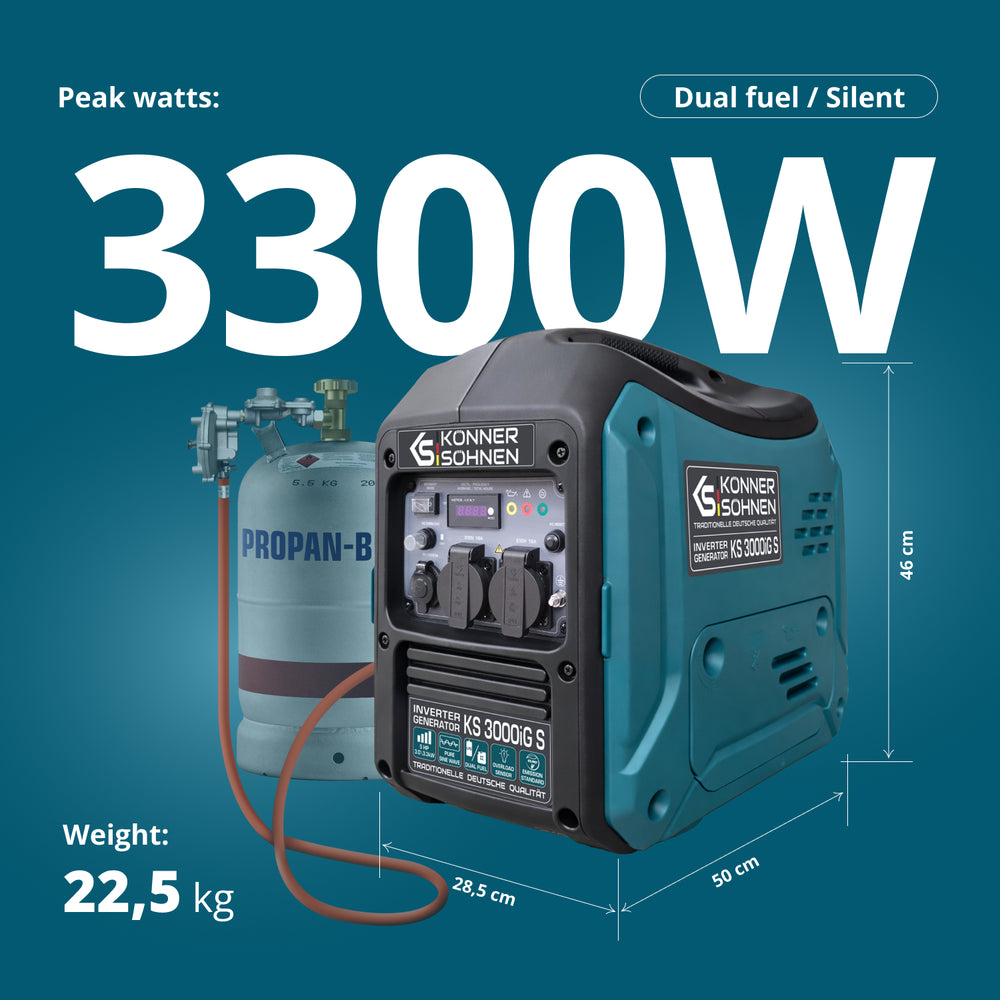 LPG/benzin invertergenerator KS 3000iG S