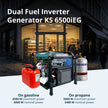 Dubbelt Bränsle Invertergenerator KS 6500iEG thumbnail