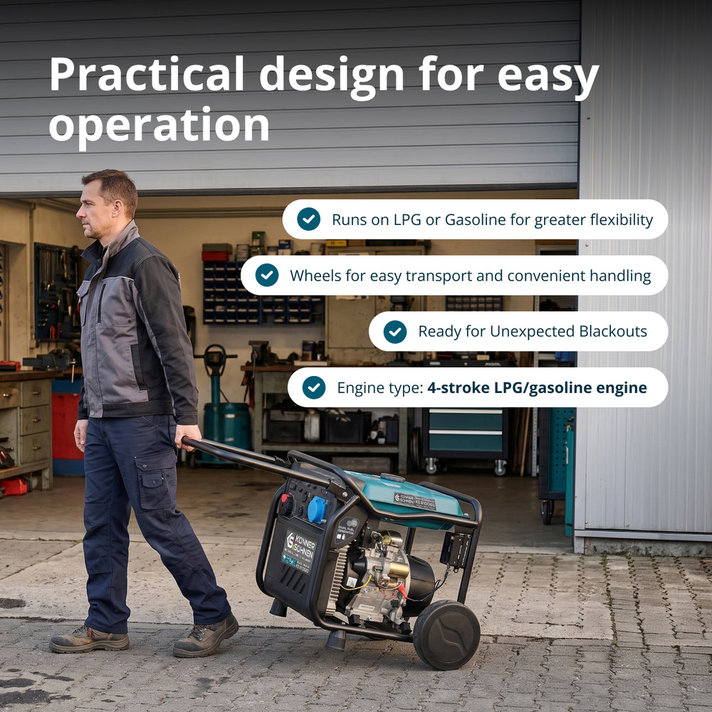 Invertorový generátor na LPG/benzín KS 8100iEG
