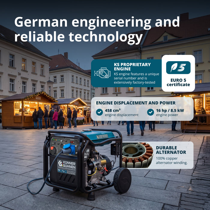 Invertorový generátor na LPG/benzín KS 8100iEG