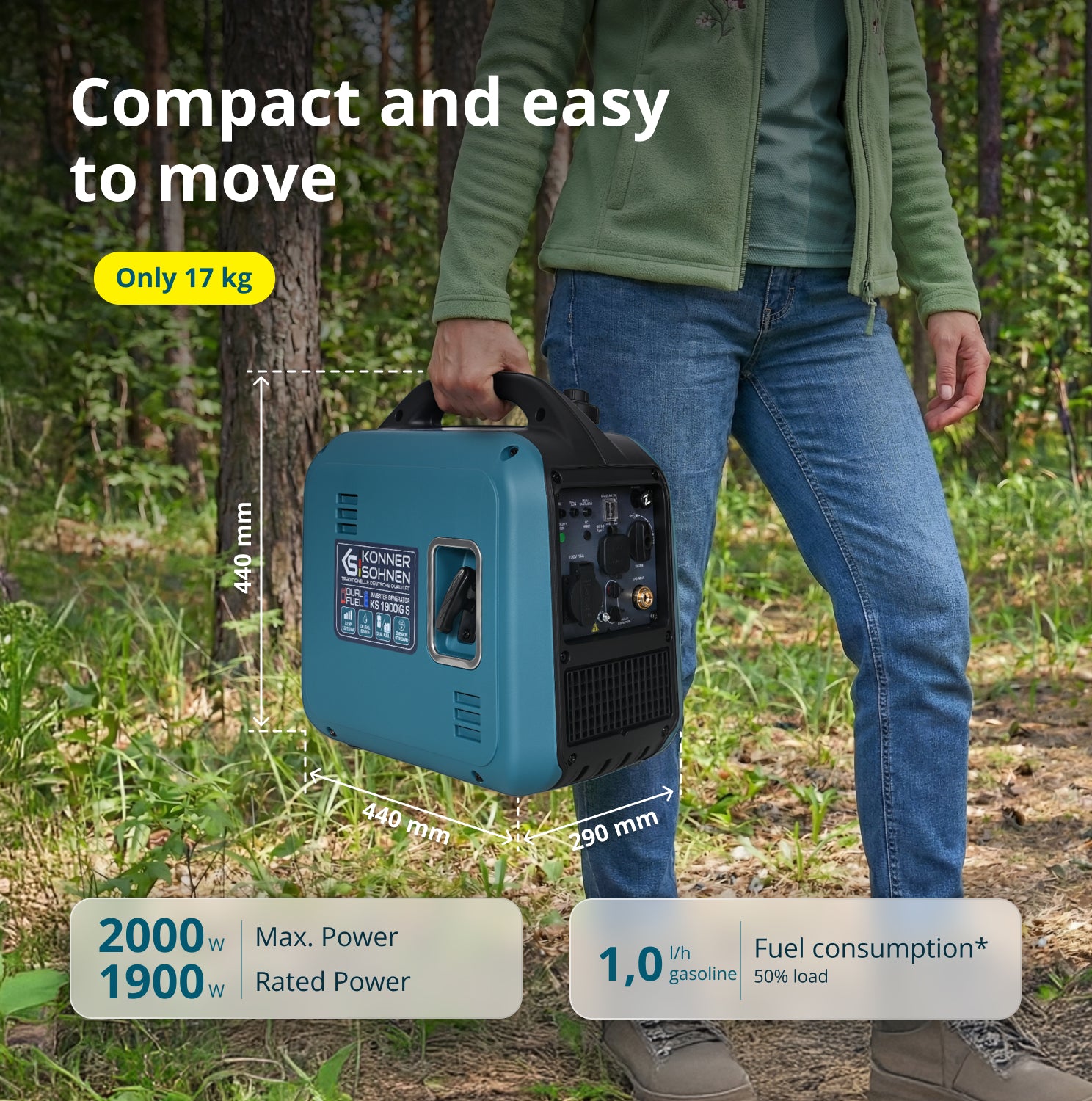 Invertergenerator (LPG/bensin) KS 1900iG S