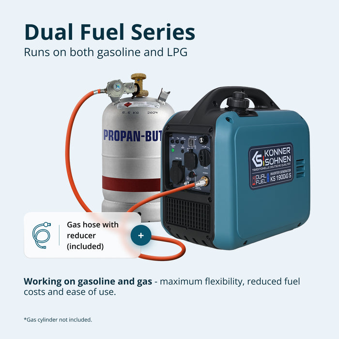 Inverter generator (LPG/gasoline) KS 1900iG S (Refurbished Excellent)