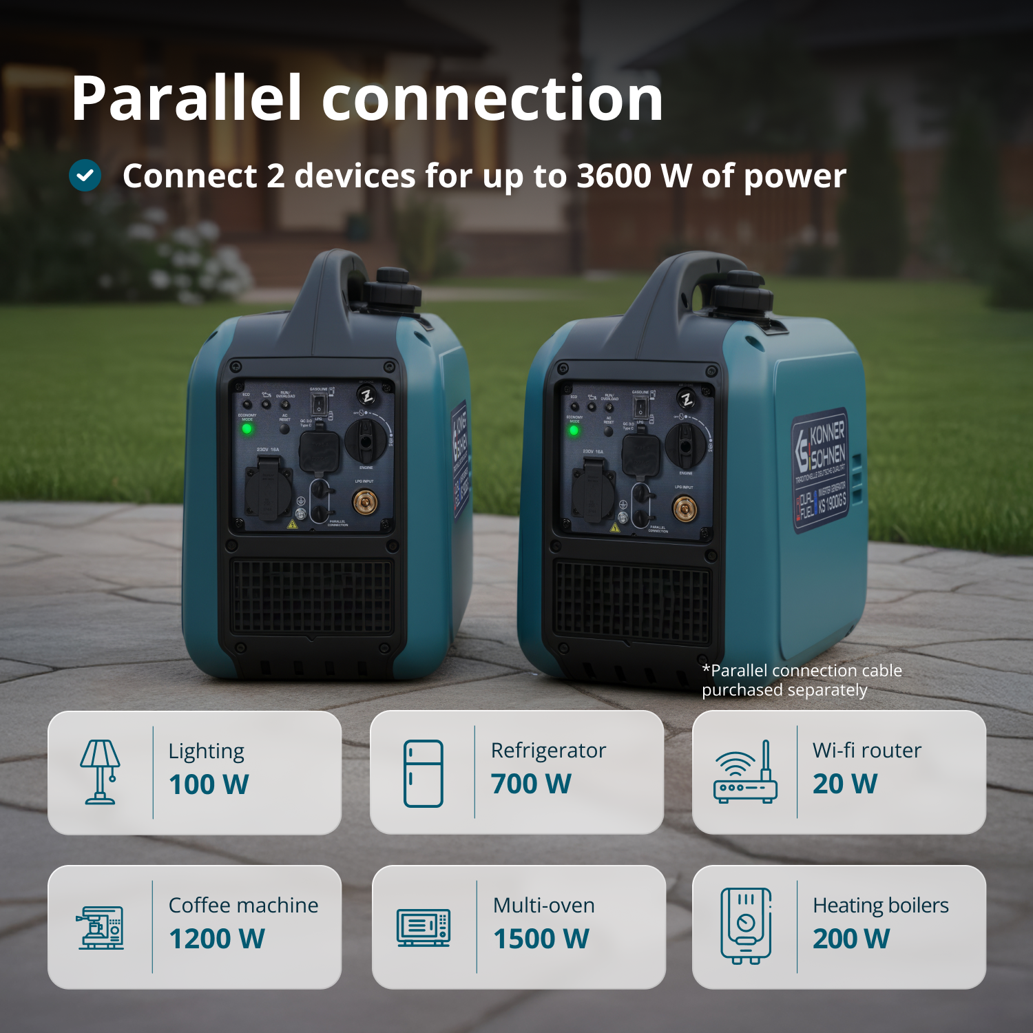 Invertergenerator (LPG/bensin) KS 1900iG S