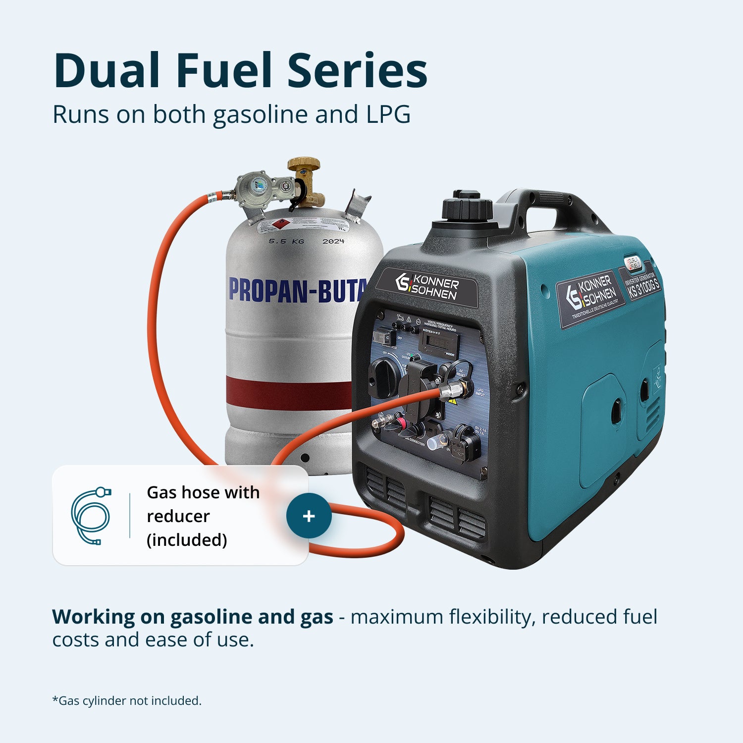 LPG/benzin inverteres generátor KS 3100iG S