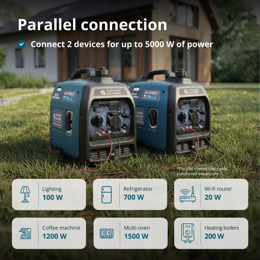 LPG/benzin inverteres generátor KS 3100iG S