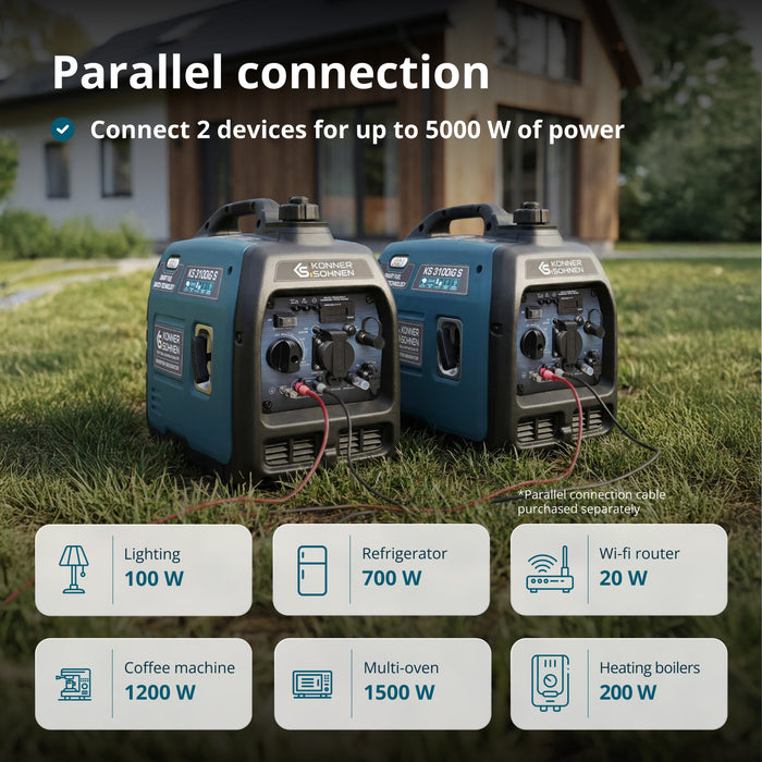LPG/benzin inverteres generátor KS 3100iG S