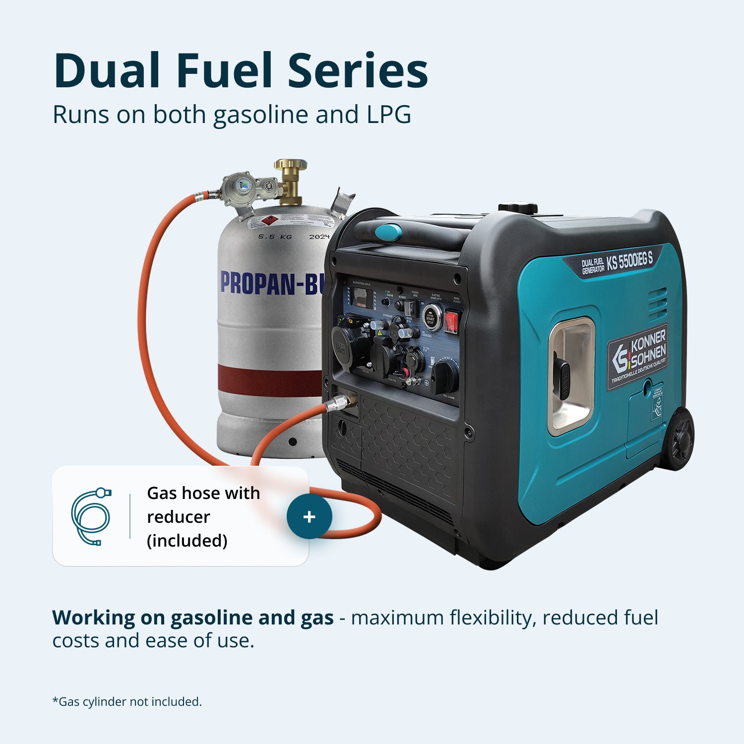 LPG/бензинов инверторен генератор KS 5500iEG S