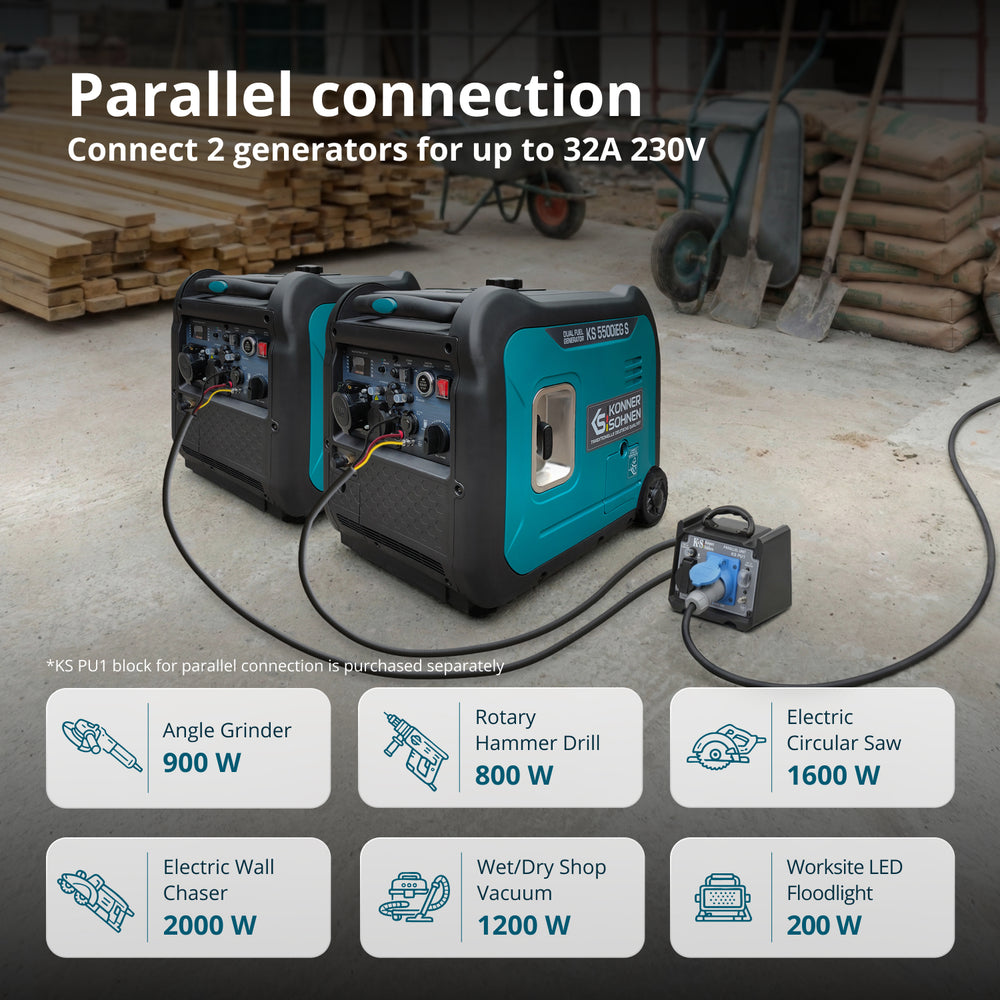 LPG/bensin invertergenerator KS 5500iEG S