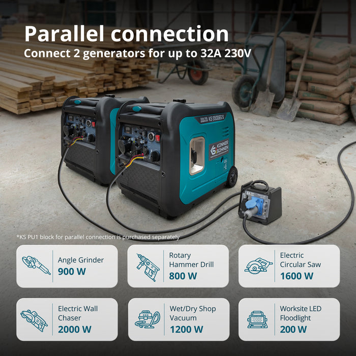 LPG/bensin invertergenerator KS 5500iEG S
