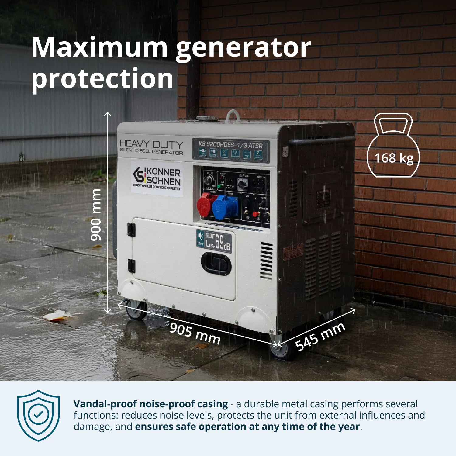 „Könner & Söhnen” KS 9200HDES-1/3 ATSR (EURO V) dízelgenerátor