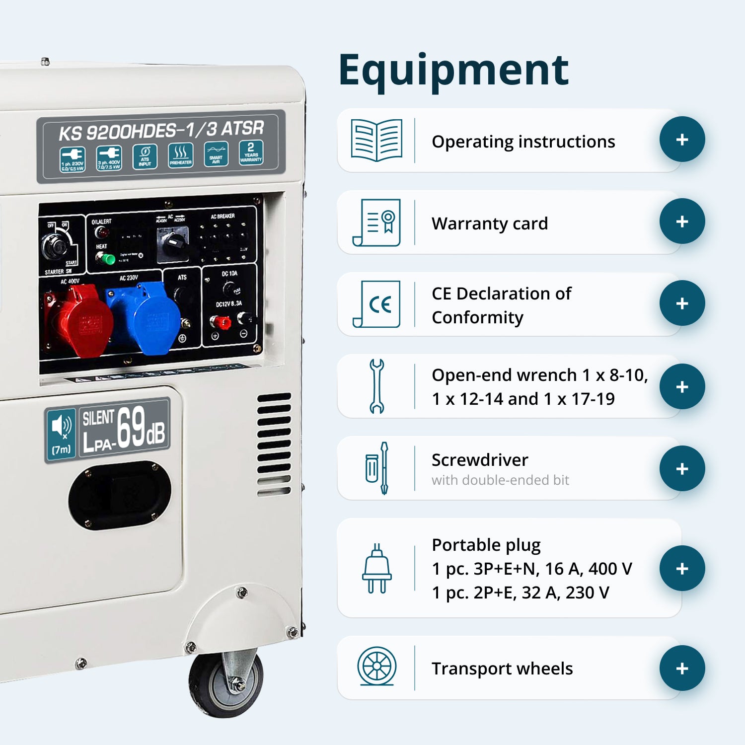 „Könner & Söhnen” KS 9200HDES-1/3 ATSR (EURO V) dízelgenerátor