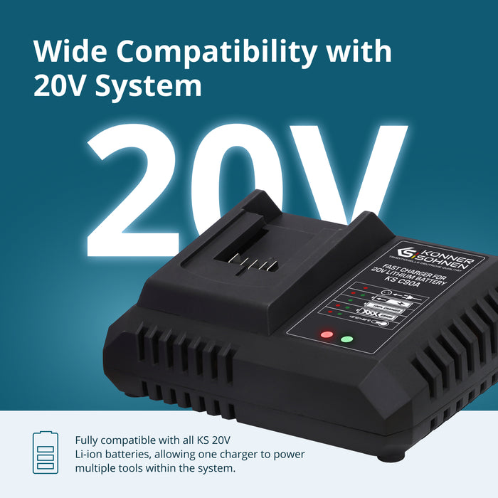 Brzi punjač za 20V litijumsku bateriju KS C90A