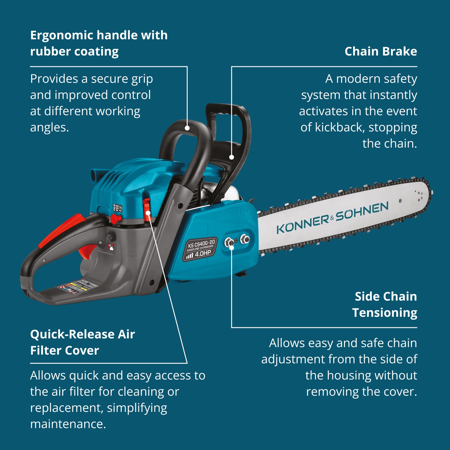 Motosserra a gasolina KS CS40G-20