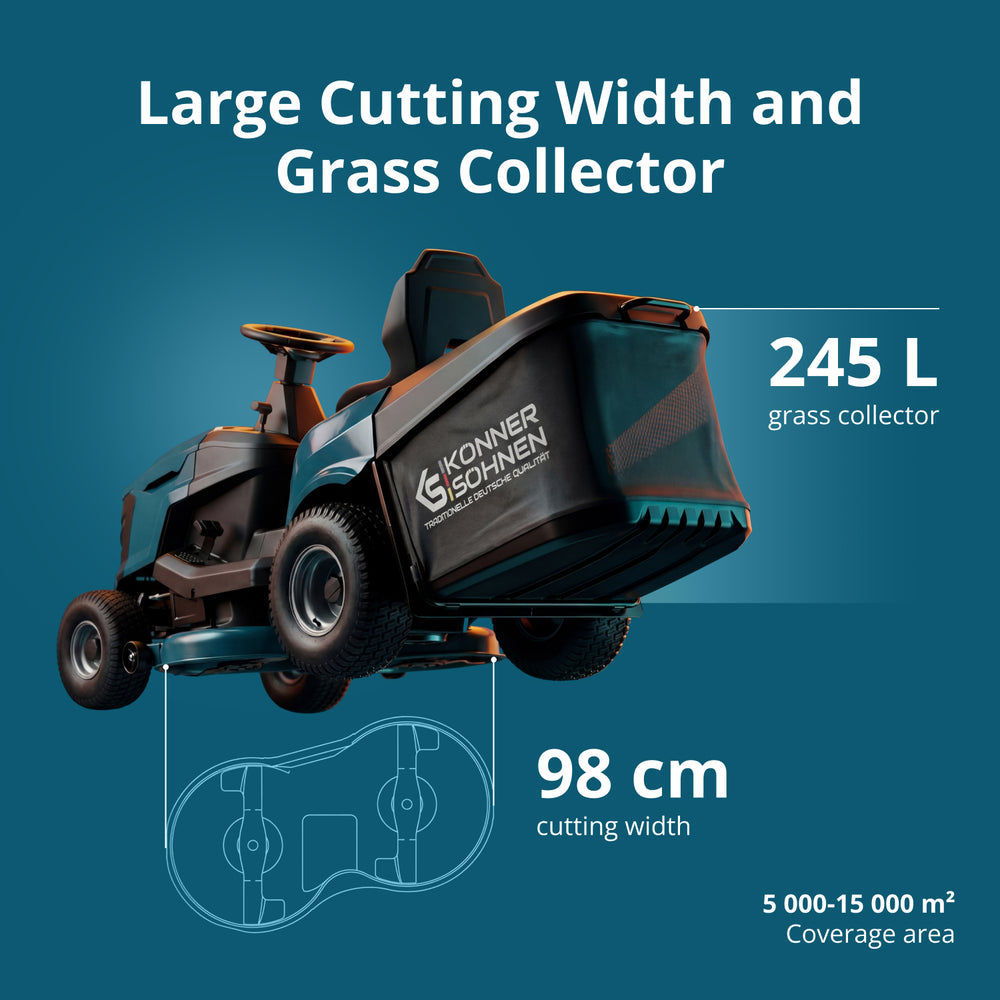Bensindriven Traktor Gräsklippare KS 98TMG-H