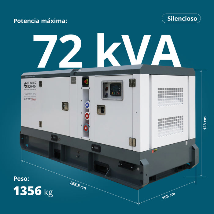 Central eléctrica diésel trifásica KS 72-3BE 