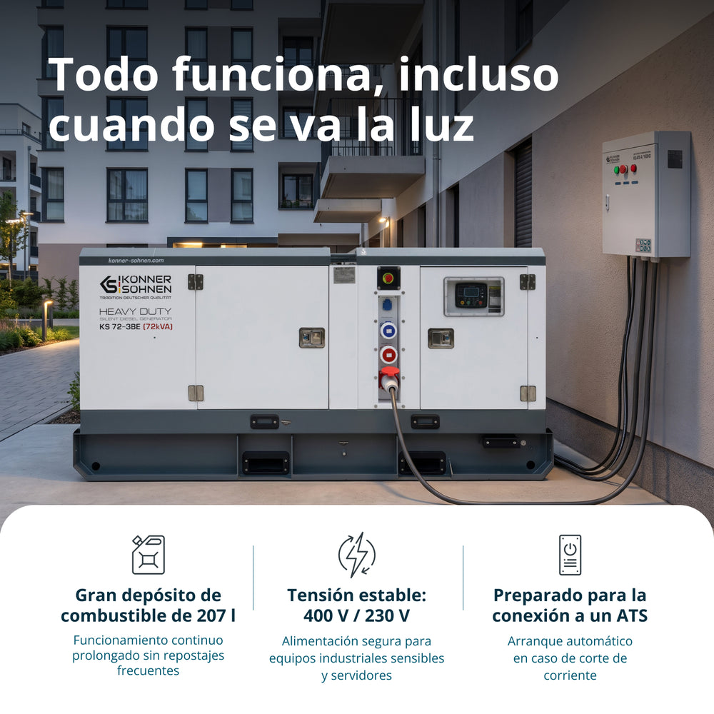 Central eléctrica diésel trifásica KS 72-3BE 