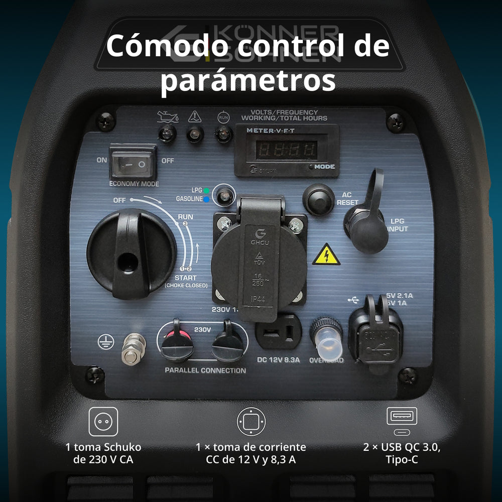 Generador inverter híbrido de gas/gasolina KS 3100iG S