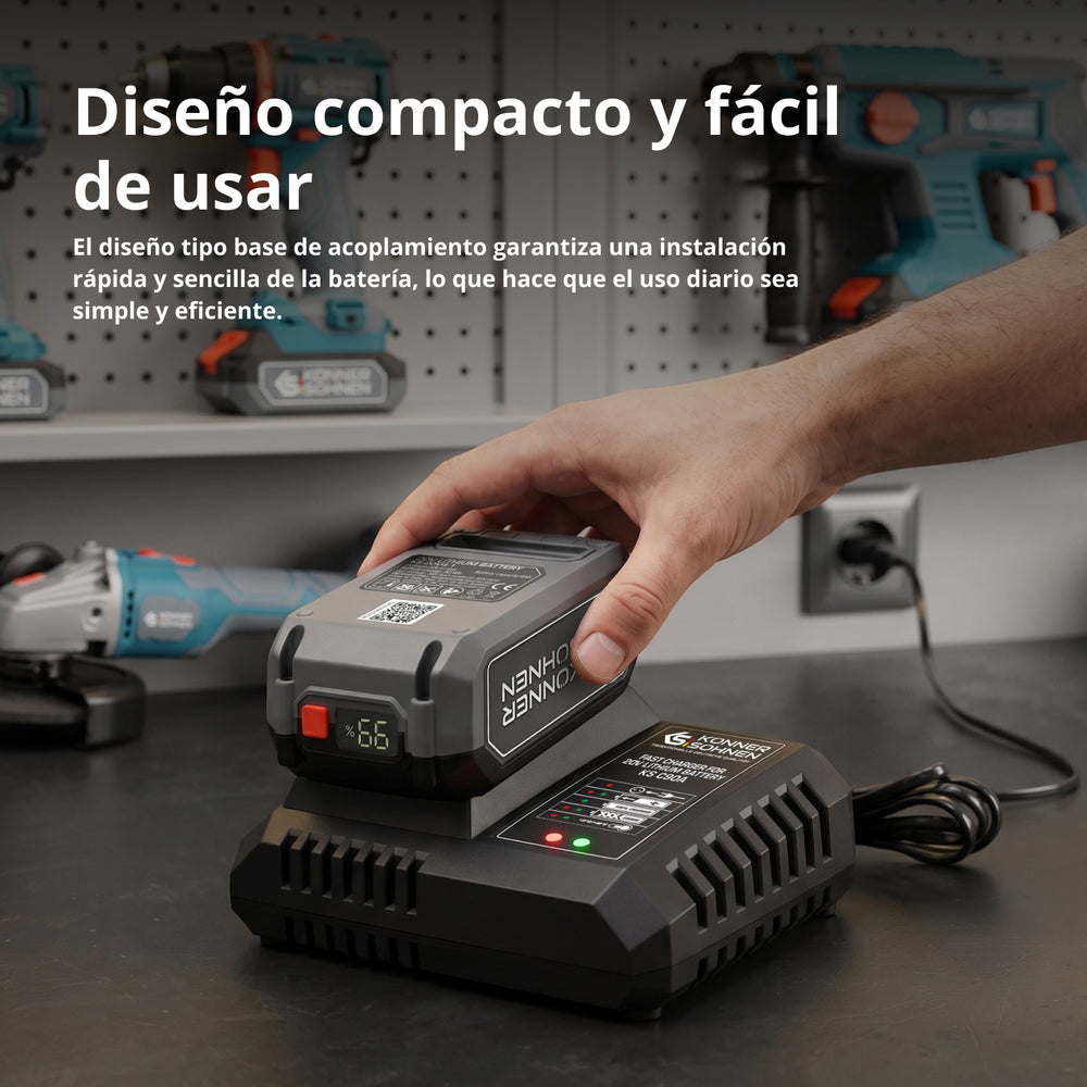 Cargador rápido para batería de litio de 20V KS C90A