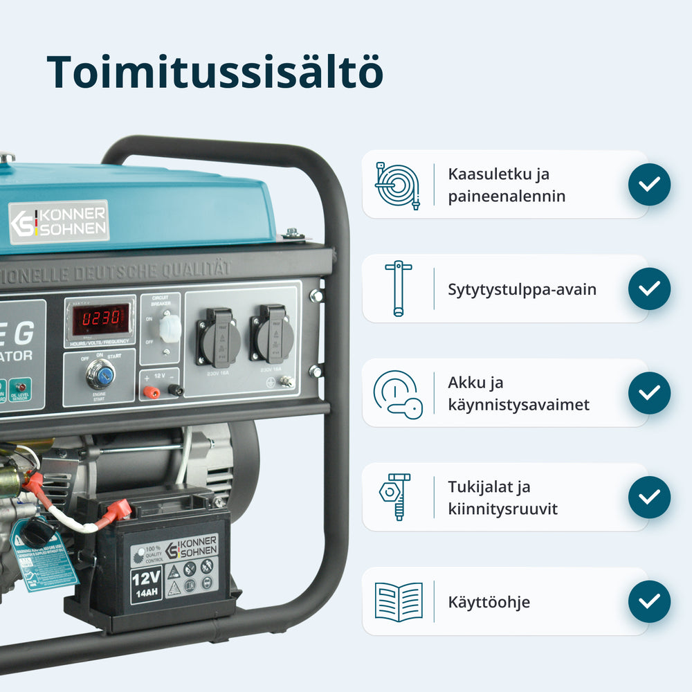 LPG/Bensiinigeneraattori 'Könner & Söhnen' KS 5000E G