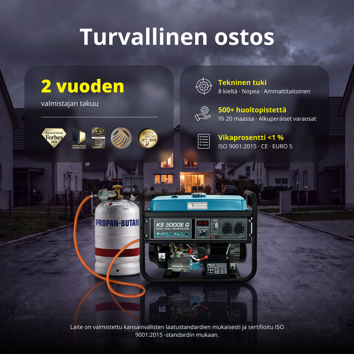 LPG/Bensiinigeneraattori 'Könner & Söhnen' KS 5000E G