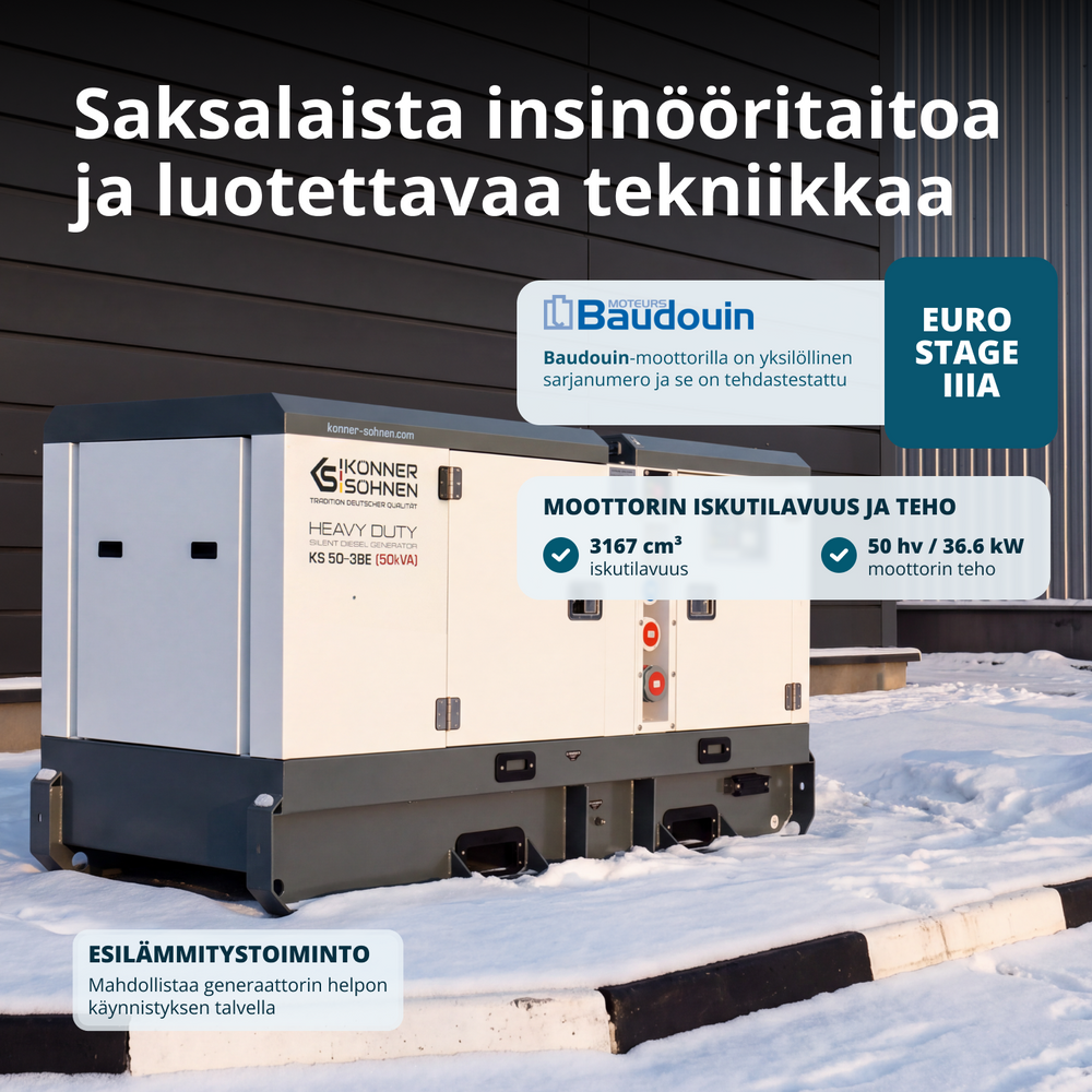 Kolmivaiheinen dieselvoimala KS 50-3BE