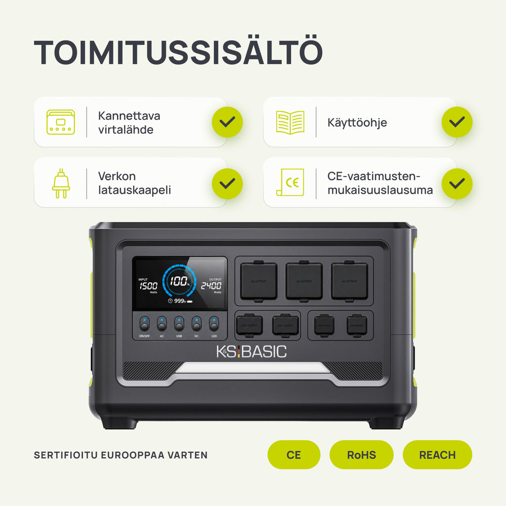 Kannettava virtalähde KSB 2400PS