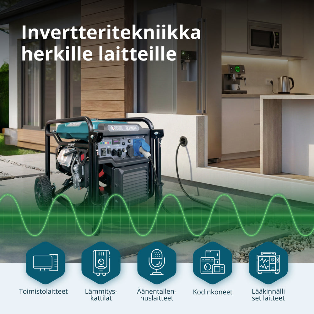 Kaksipolttoaineinen invertterigeneraattori KS 6500iEG