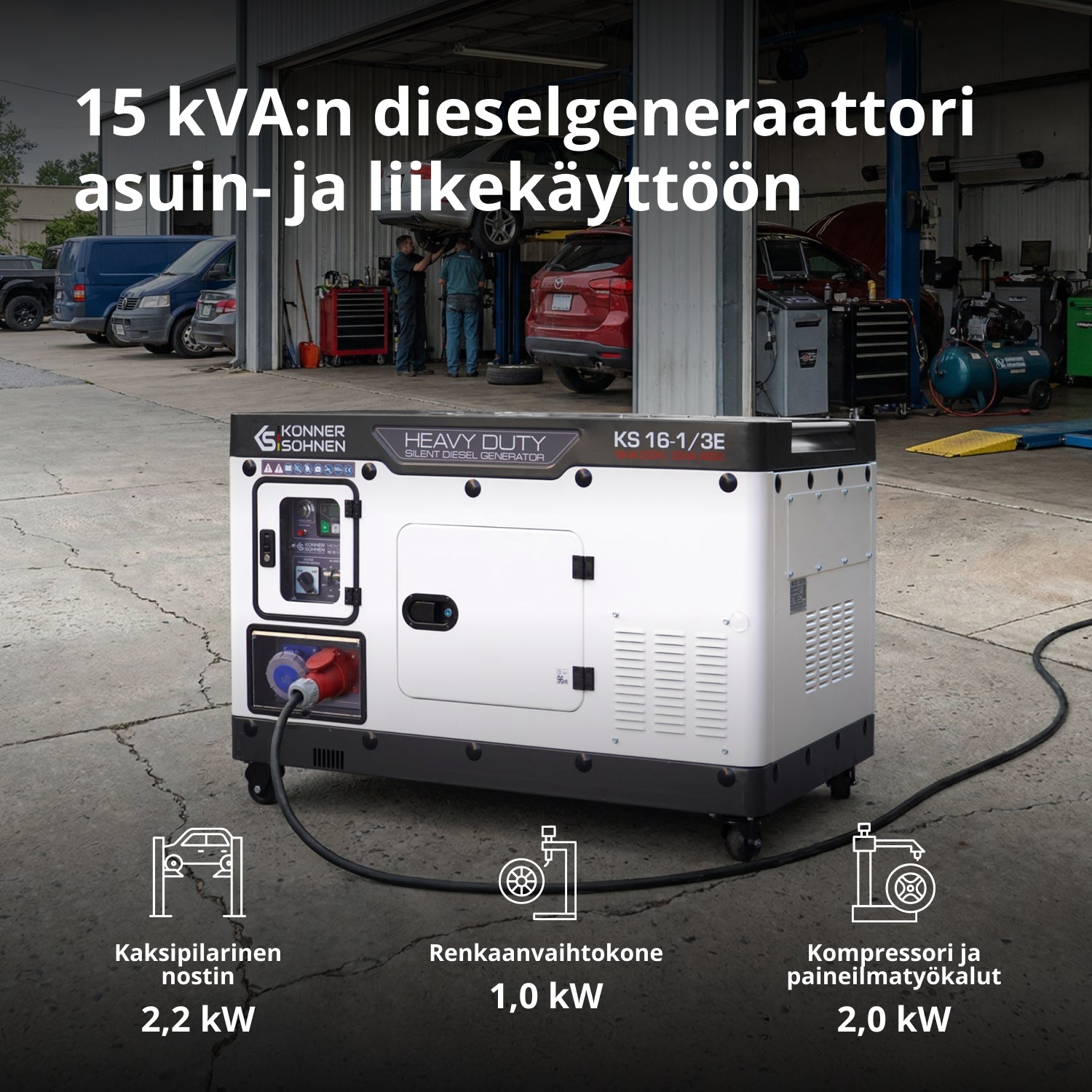 Dieselgeneraattori KS 16-1/3E
