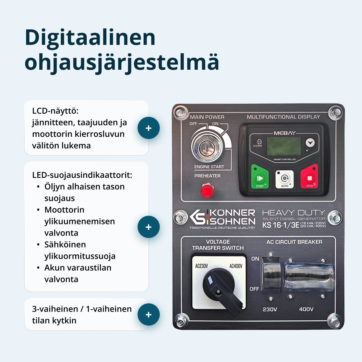 Dieselgeneraattori KS 16-1/3E