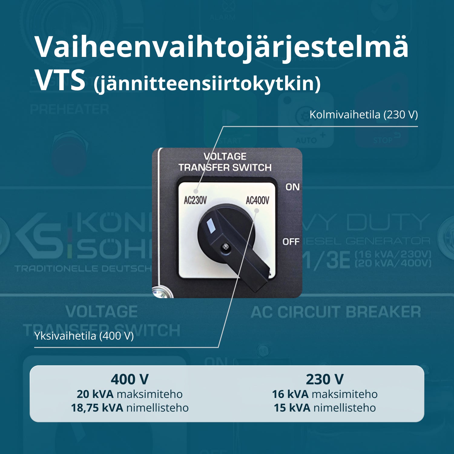 Dieselgeneraattori KS 16-1/3E