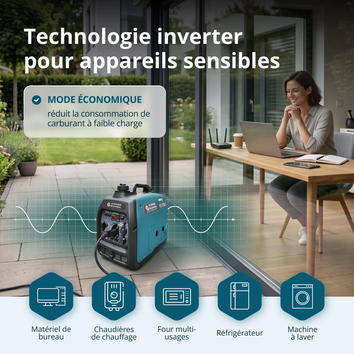 Groupe électrogène-onduleur dans la boîte anti-bruit KS 3100i S