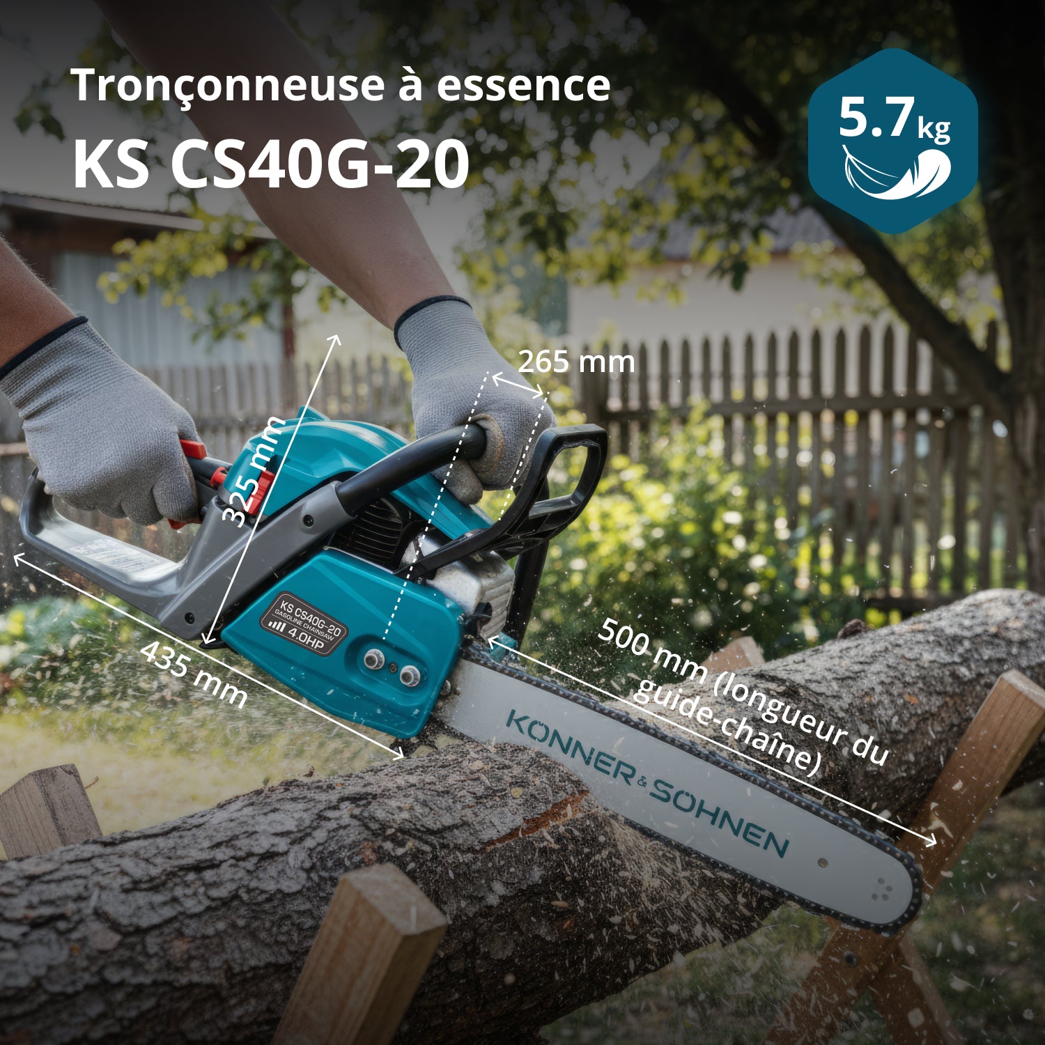 Tronçonneuse à essence KS CS40G-20