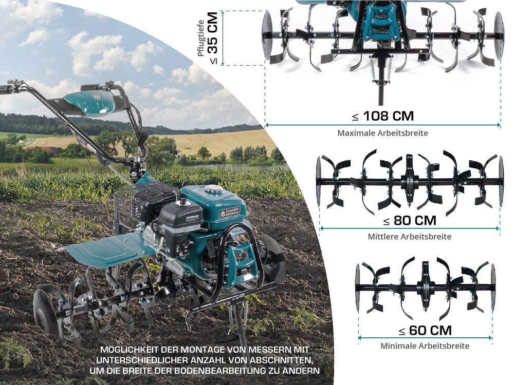 Bensindriven jordfräs KS 7HP-1050G