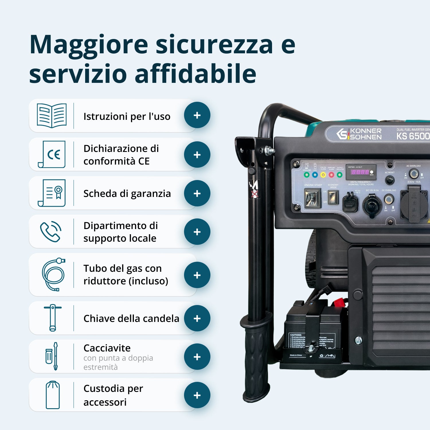 Generatore Inverter a Doppio Carburante KS 6500iEG