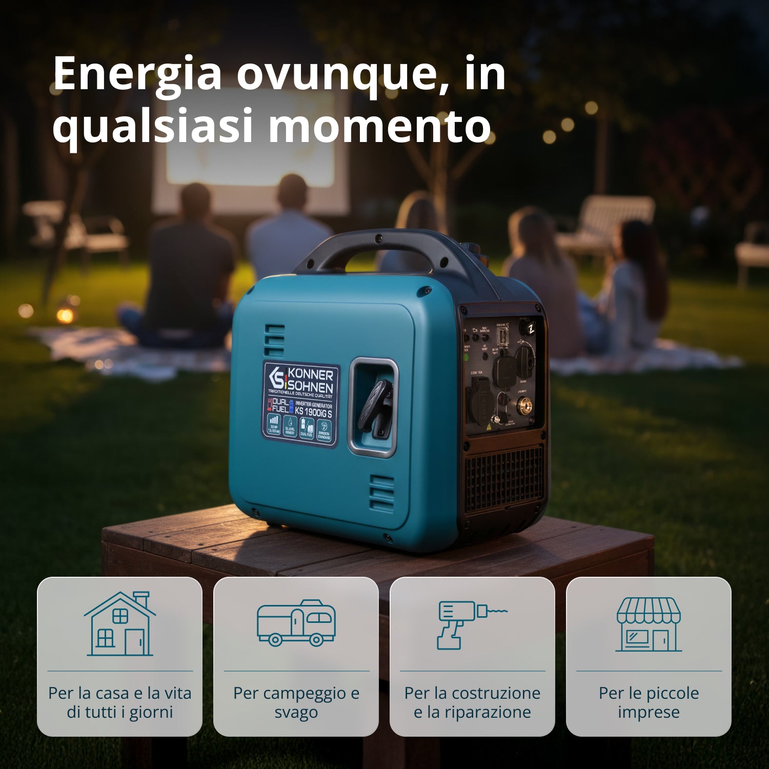 Generatore inverter (GPL/benzina) KS 1900iG S