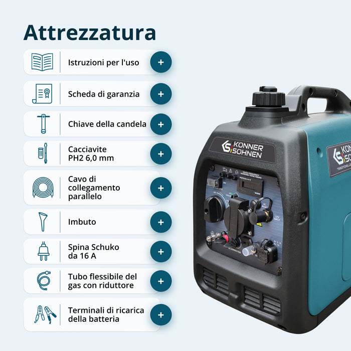 Generatore inverter GPL/benzina KS 3100iG S