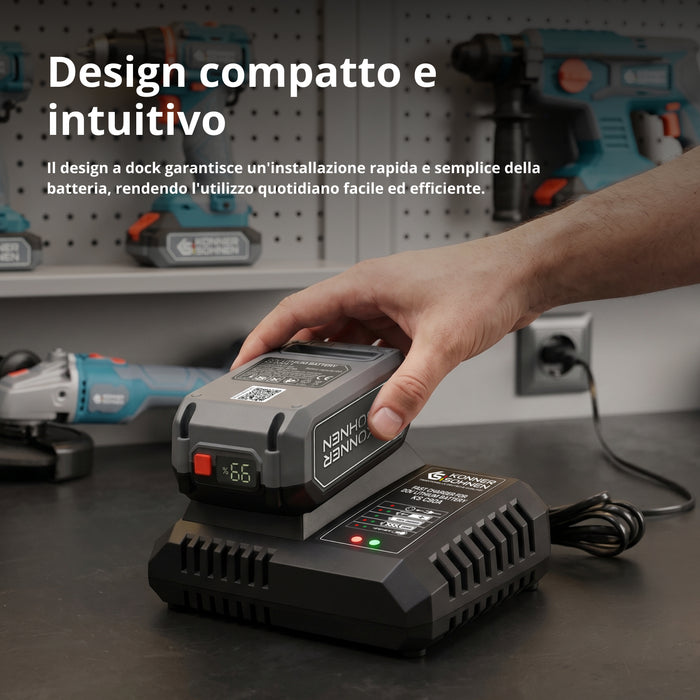 Caricabatterie Rapido per Batteria al Litio 20V KS C90A