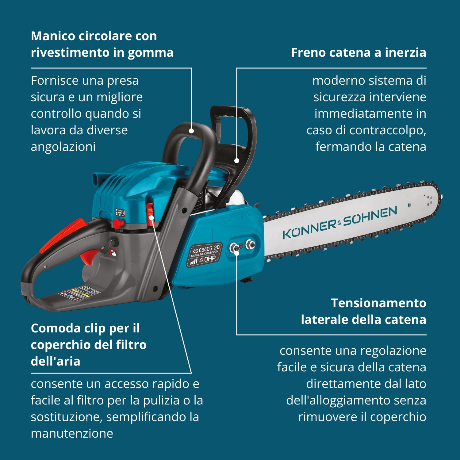 Motosega a benzina KS CS40G-20
