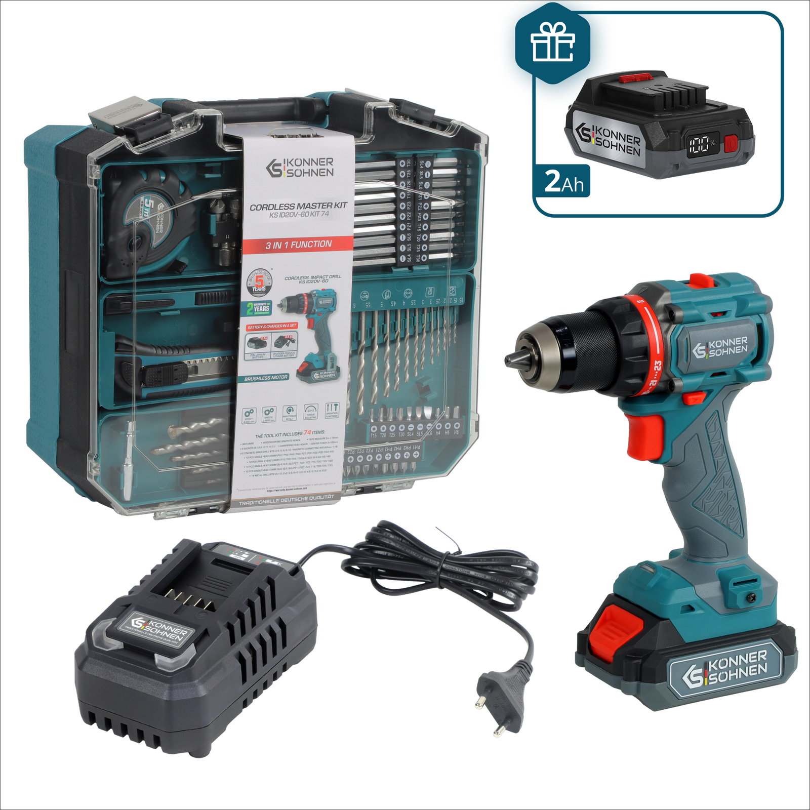 Sladdlös Master Set KS ID20V-60 KIT 74