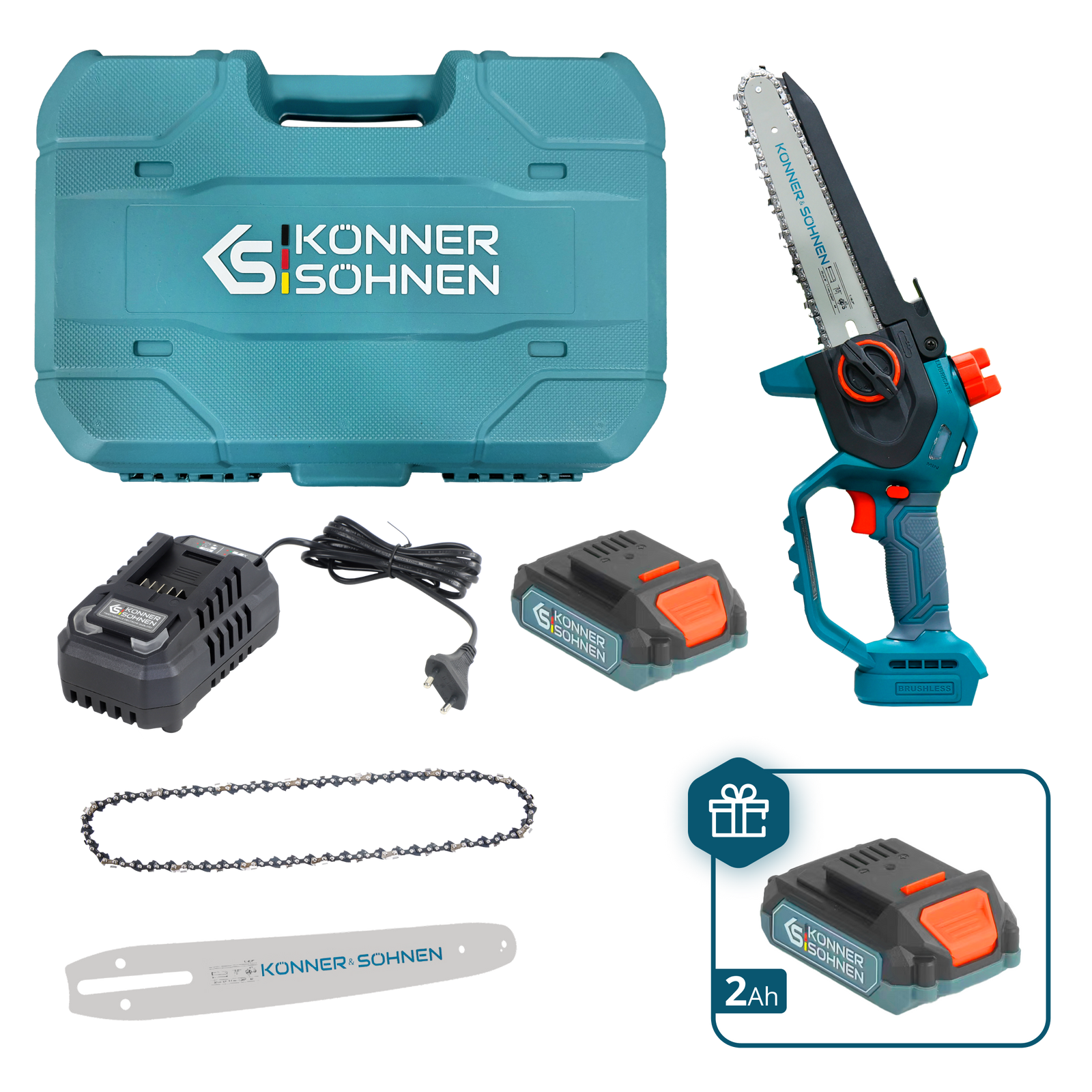 Motosega Mini Senza Fili KS MCS20V-8 CASE PLUS