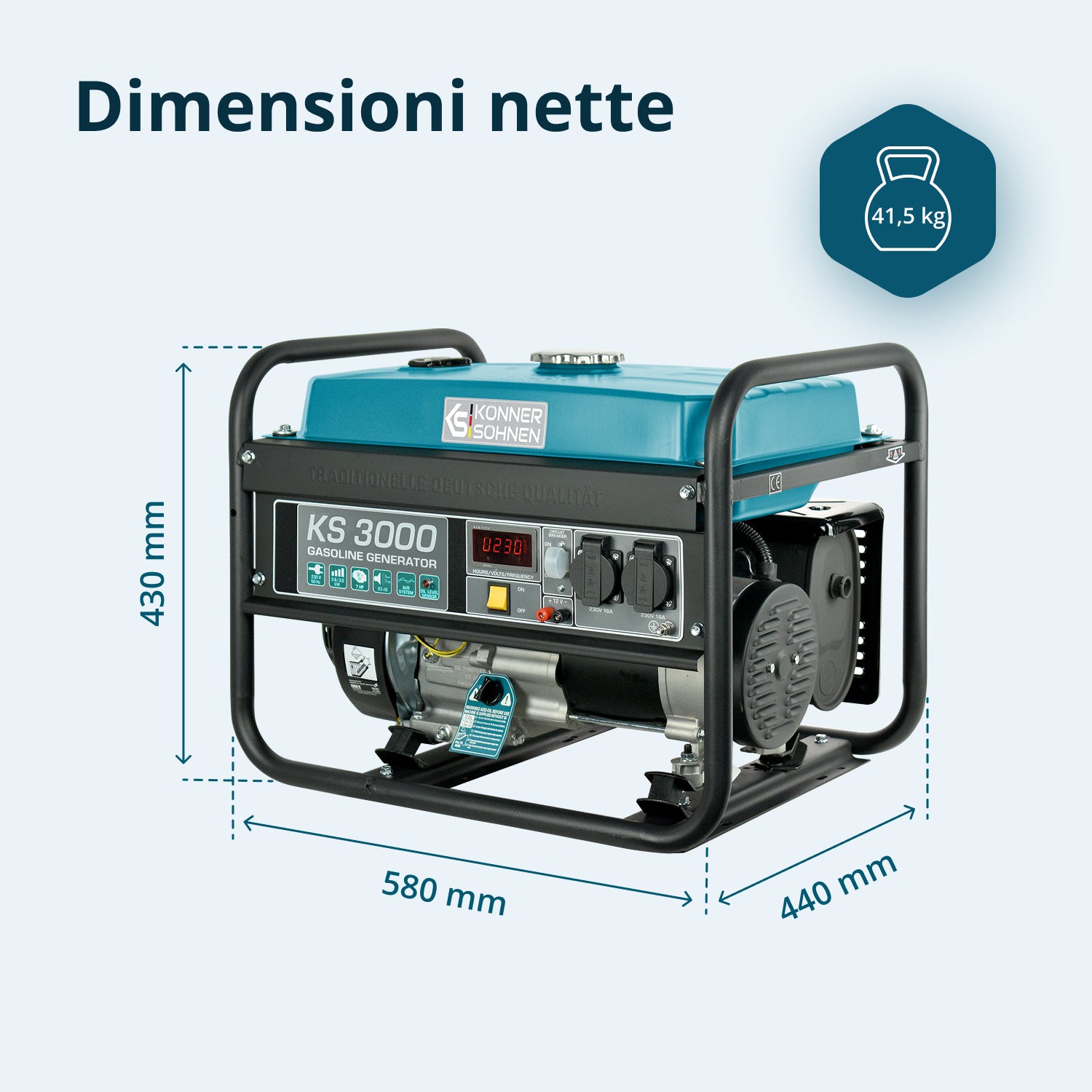 Generatore a benzina "Könner & Söhnen" KS 3000