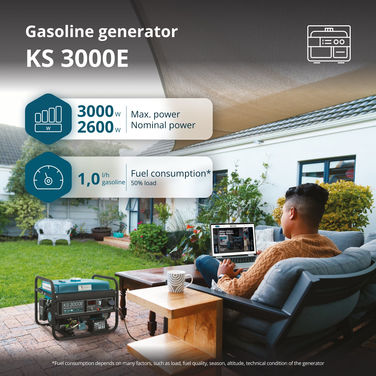 Γεννήτρια βενζίνης «Könner & Söhnen» KS 3000E