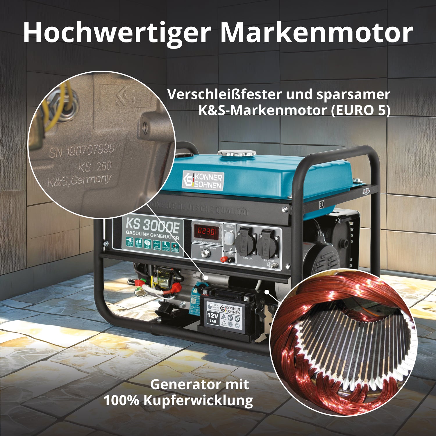 Benzin-Generator "Könner & Söhnen" KS 3000E