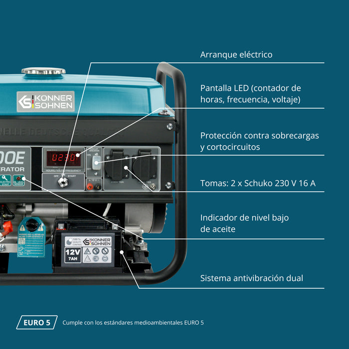Generador de gasolina "Könner & Söhnen" KS 3000E