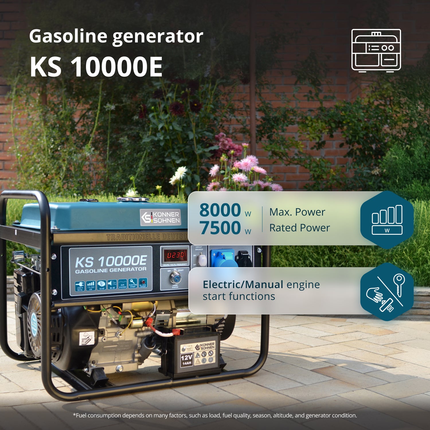Бензинов генератор „Könner & Söhnen“ KS 10000E