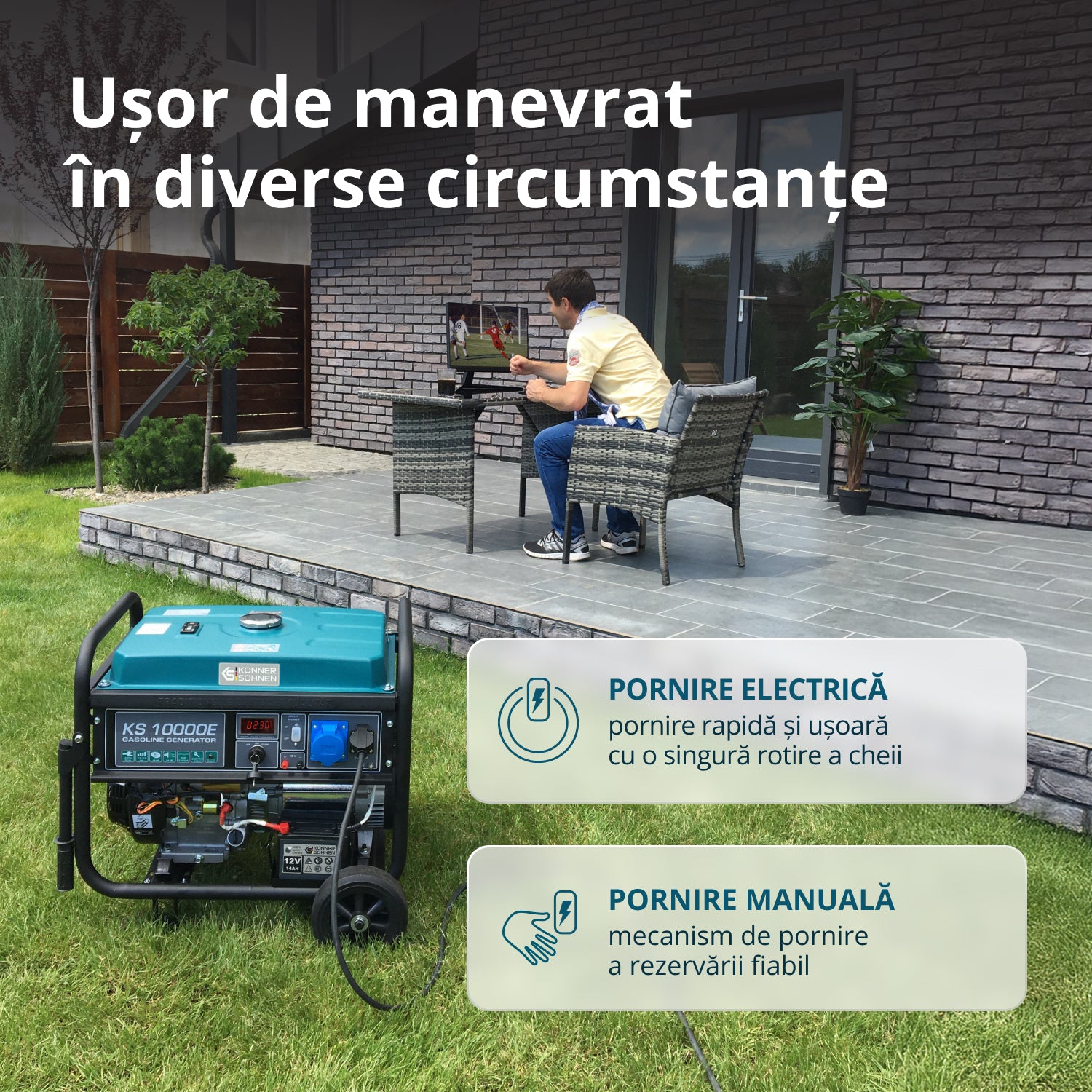 Generator pe benzină „Könner & Söhnen” KS 10000E