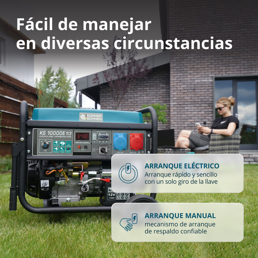 Generador de gasolina "Könner & Söhnen" KS 10000E 1/3