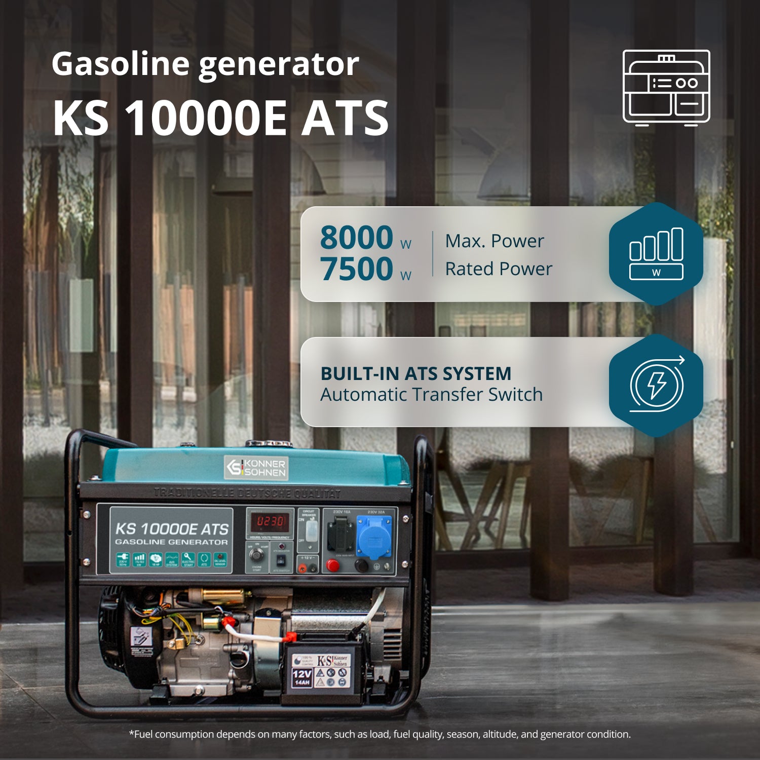 Γεννήτρια βενζίνης «Könner & Söhnen» KS 10000E ATS