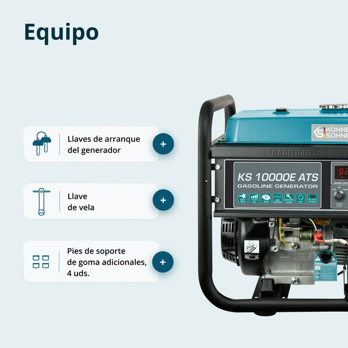 Generador de gasolina "Könner & Söhnen" KS 10000E ATS