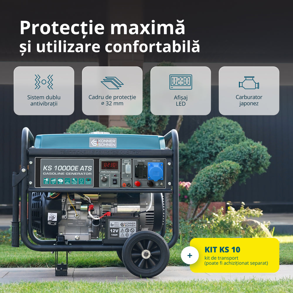 Generator pe benzină „Könner & Söhnen” KS 10000E ATS